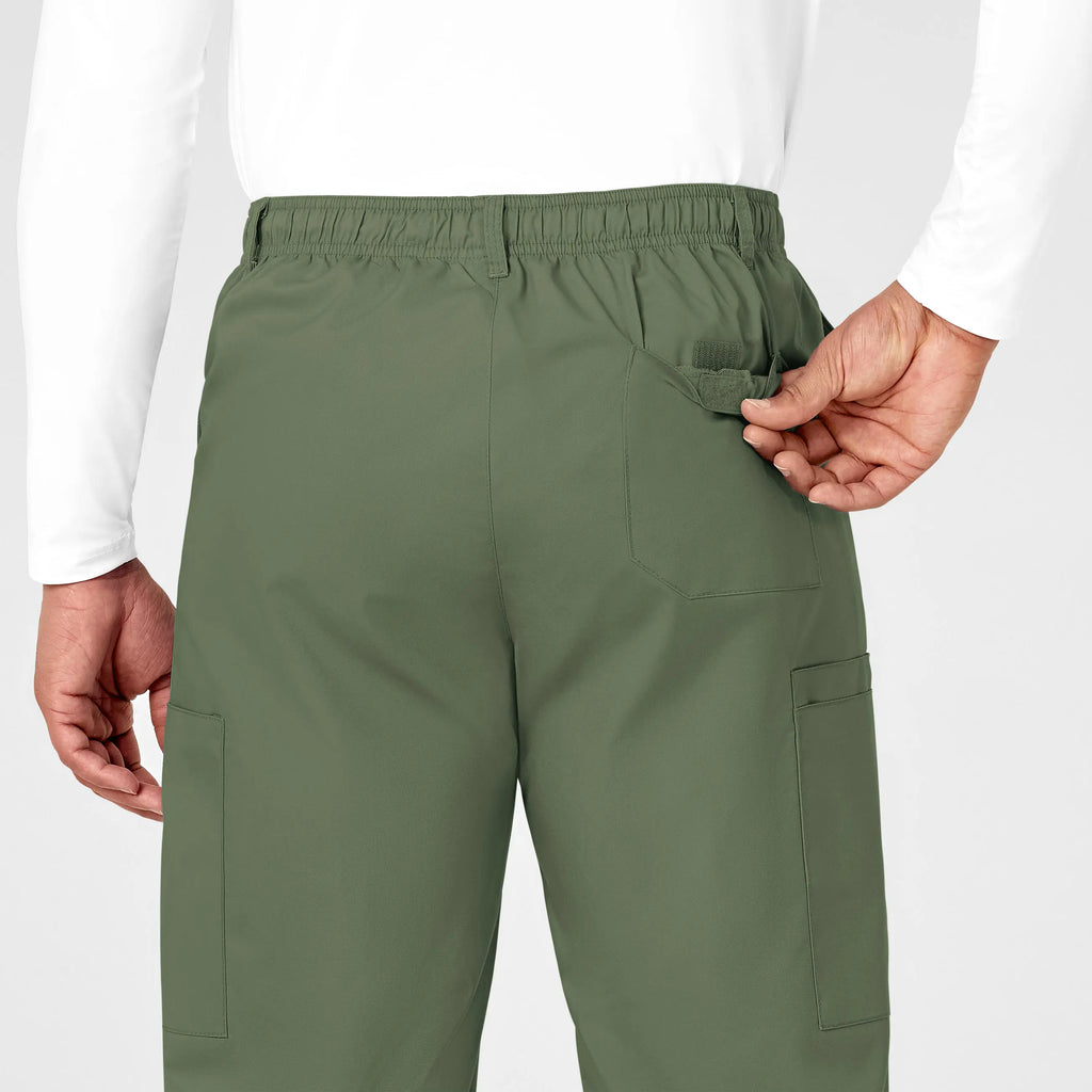 Wink Scrubs Men's WonderWORK Cargo Scrub Pant Olive | scrub-supply.com