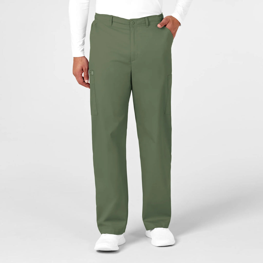 Wink Scrubs Men's WonderWORK Cargo Scrub Pant Olive | scrub-supply.com