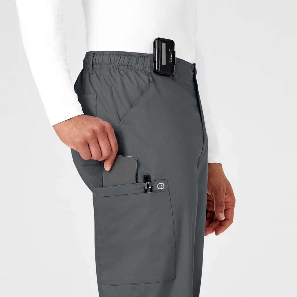 Wink Scrubs Men's WonderWORK Cargo Scrub Pant Pewter | scrub-supply.com