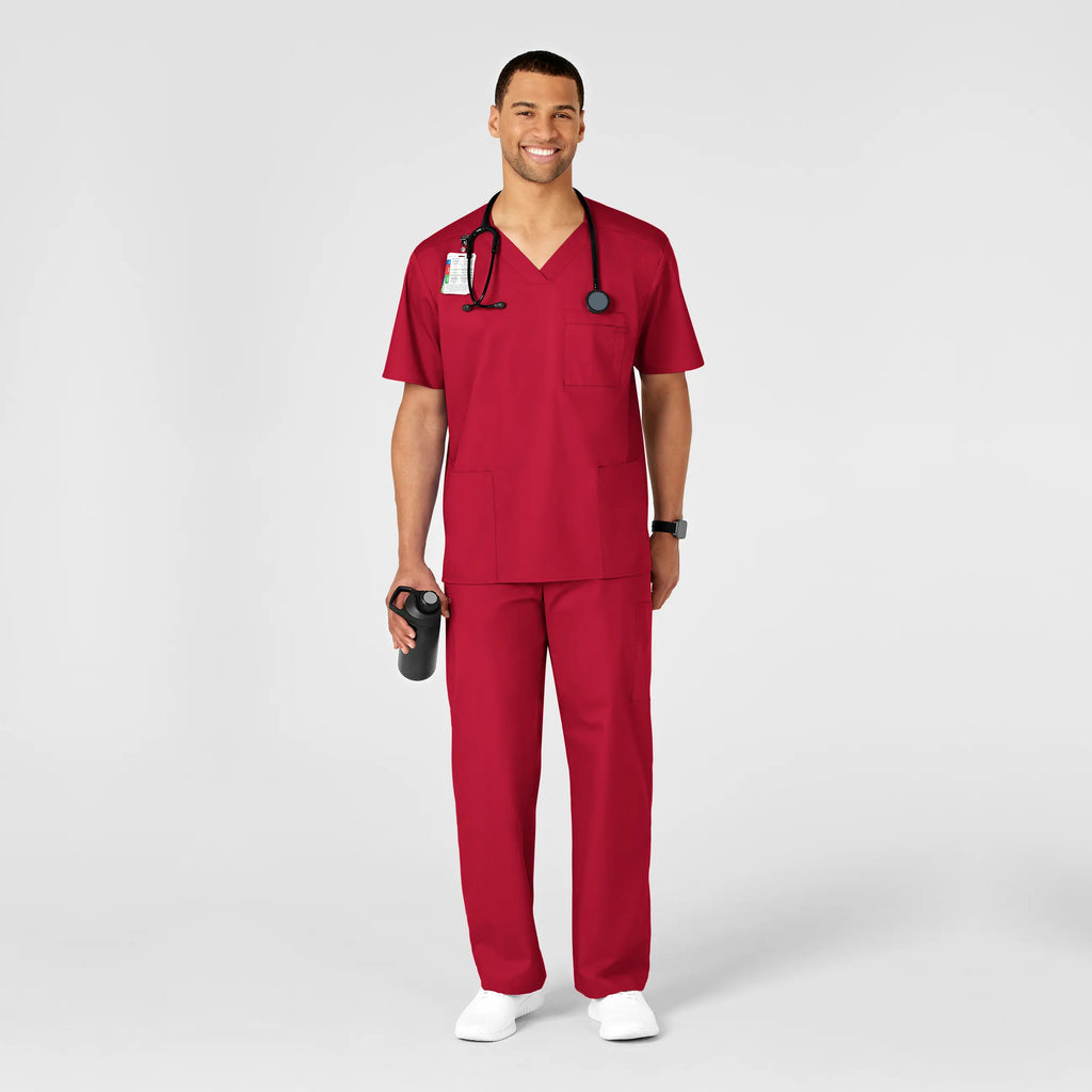 Wink Scrubs Men's WonderWORK Cargo Scrub Pant Red | scrub-supply.com