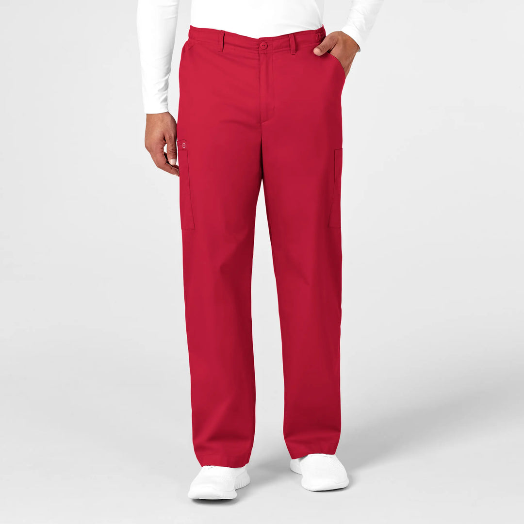 Wink Scrubs Men's WonderWORK Cargo Scrub Pant Red | scrub-supply.com