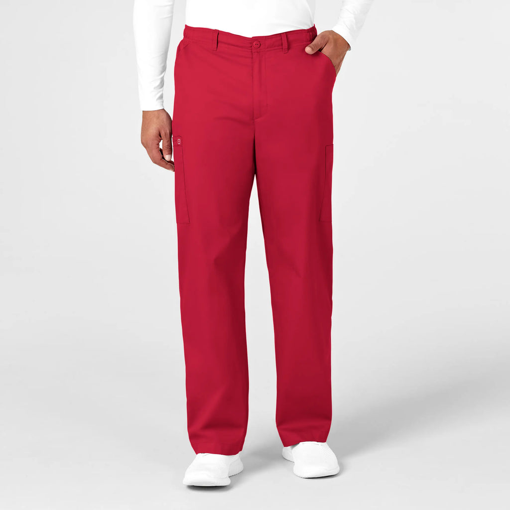 Wink Scrubs Men's WonderWORK Cargo Scrub Pant Red | scrub-supply.com