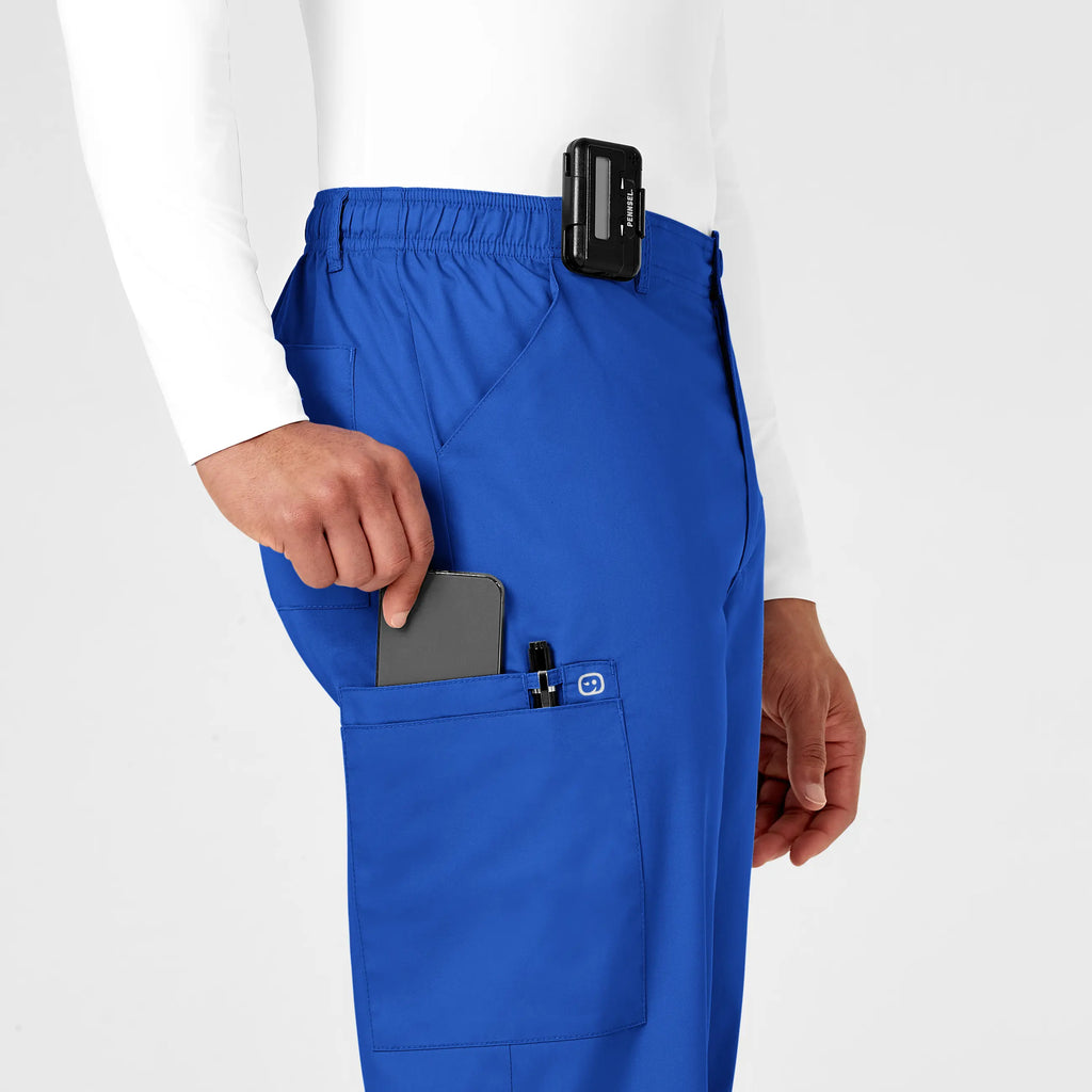 Wink Scrubs Men's WonderWORK Cargo Scrub Pant Royal Blue | scrub-supply.com