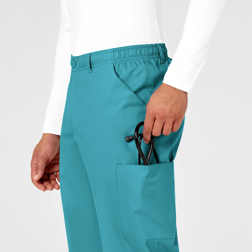 Wink Scrubs Men's WonderWORK Cargo Scrub Pant Teal | scrub-supply.com