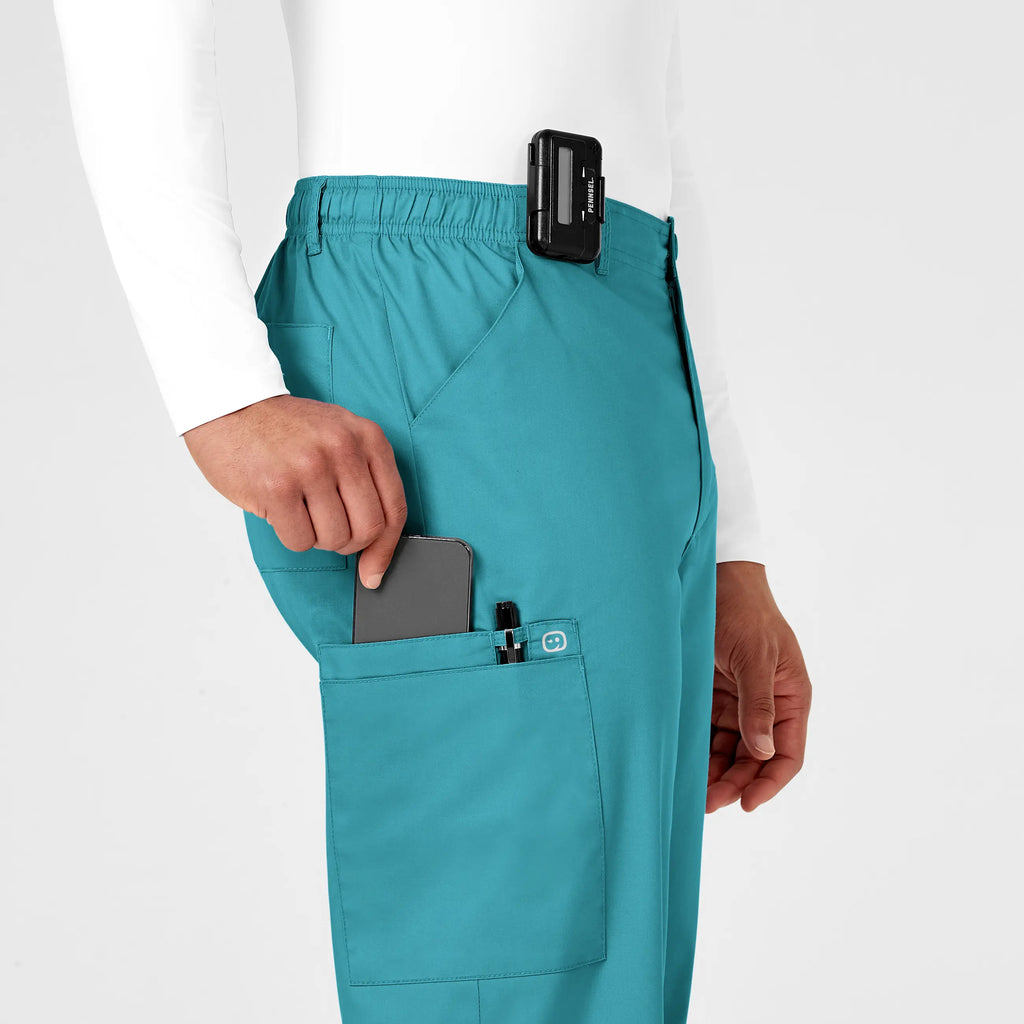 Wink Scrubs Men's WonderWORK Cargo Scrub Pant Teal | scrub-supply.com