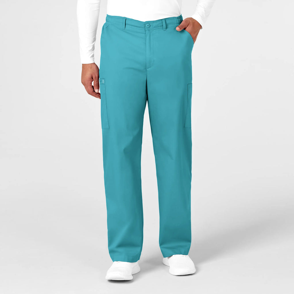 Wink Scrubs Men's WonderWORK Cargo Scrub Pant Teal | scrub-supply.com