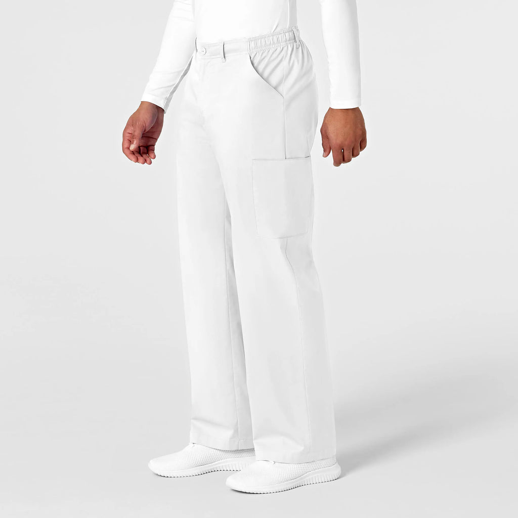 Wink Scrubs Men's WonderWORK Cargo Scrub Pant White | scrub-supply.com