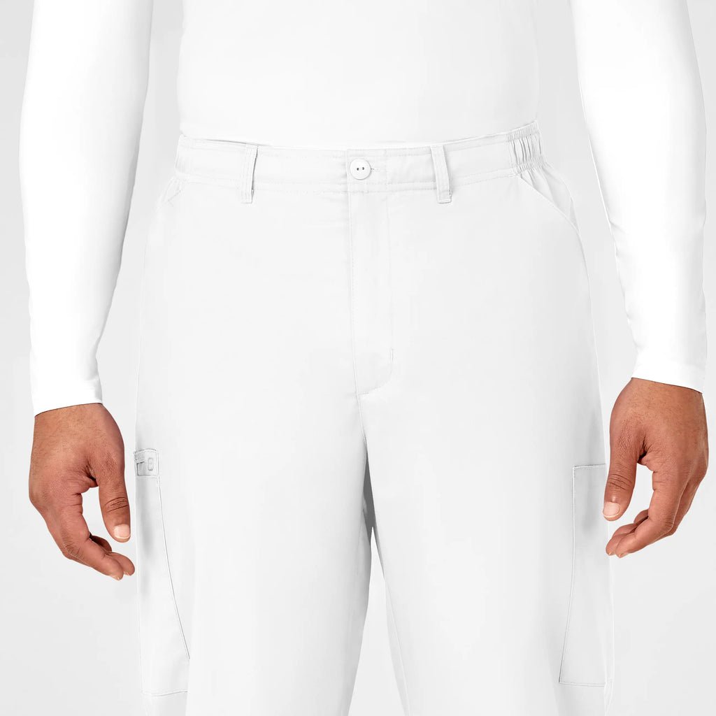 Wink Scrubs Men's WonderWORK Cargo Scrub Pant White | scrub-supply.com