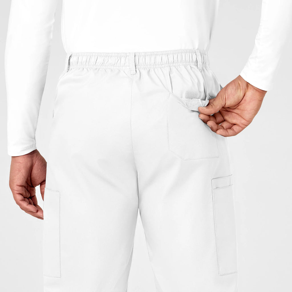 Wink Scrubs Men's WonderWORK Cargo Scrub Pant White | scrub-supply.com