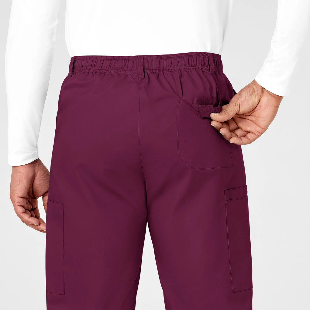 Wink Scrubs Men's WonderWORK Cargo Scrub Pant Wine | scrub-supply.com