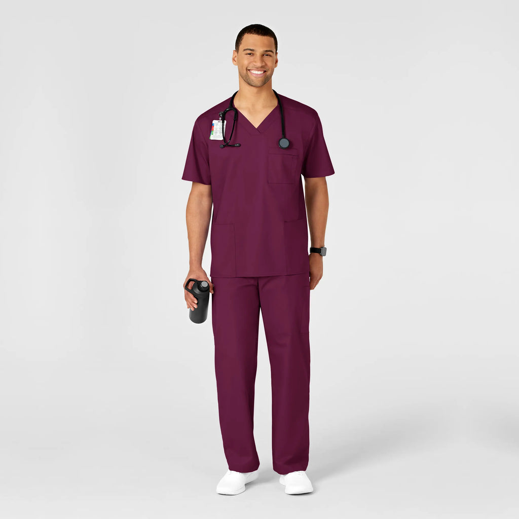 Wink Scrubs Men's WonderWORK Cargo Scrub Pant Wine | scrub-supply.com