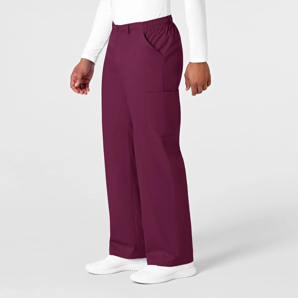 Wink Scrubs Men's WonderWORK Cargo Scrub Pant Wine | scrub-supply.com