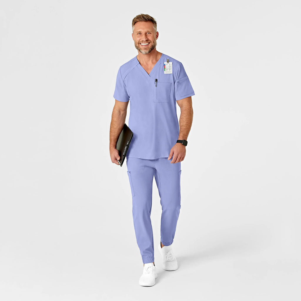 Wink Scrubs Men's Jogger Scrub Pant Ceil Blue | scrub-supply.com