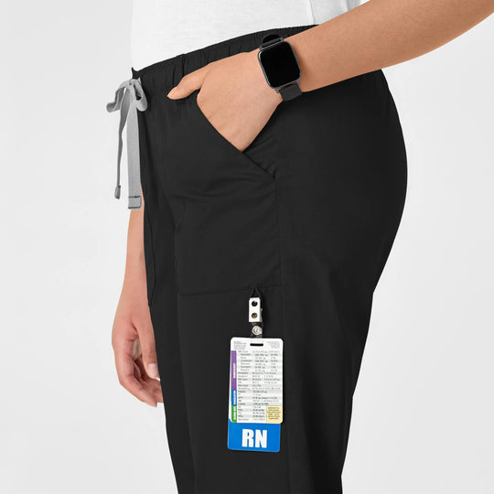 Wink Scrubs Women's Straight Leg Cargo Scrub Pant Black | scrub-supply.com