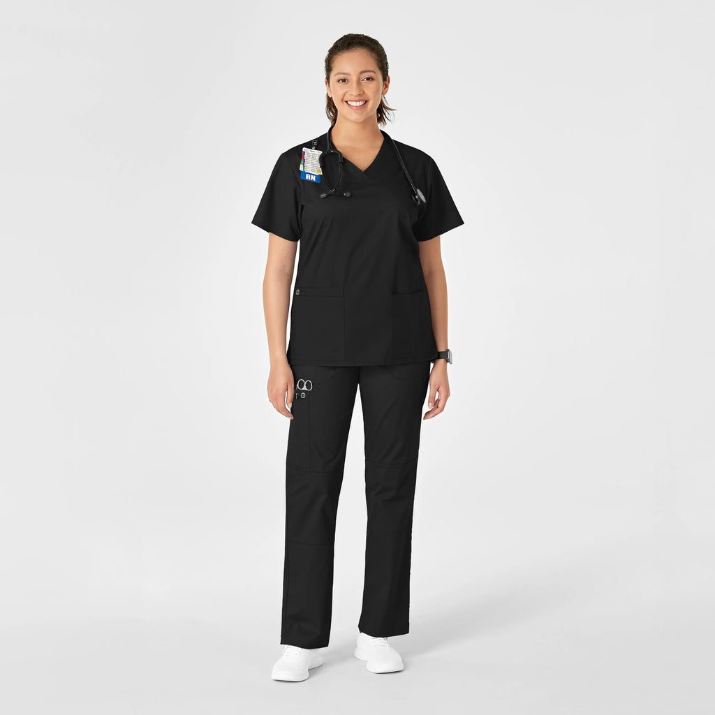 Wink Scrubs Women's Straight Leg Cargo Scrub Pant Black | scrub-supply.com