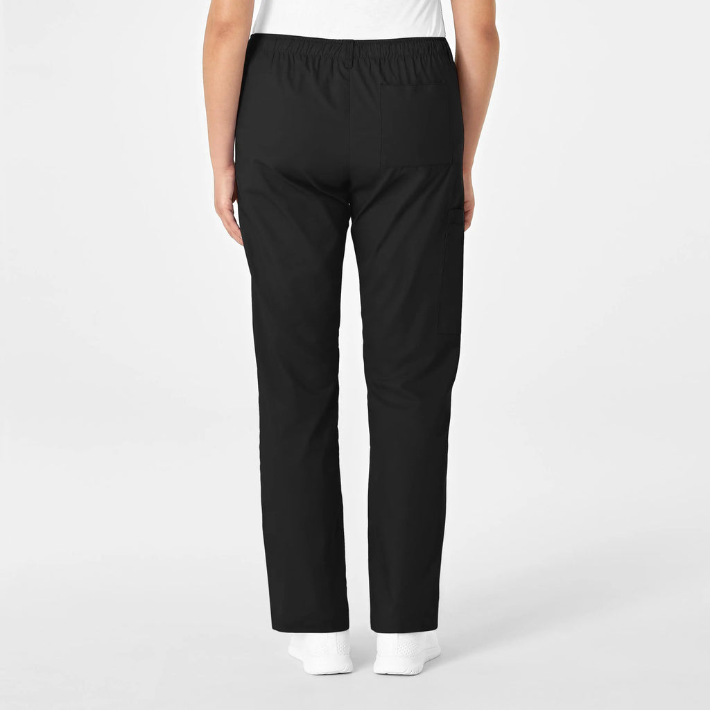 Wink Scrubs Women's Straight Leg Cargo Scrub Pant Black | scrub-supply.com