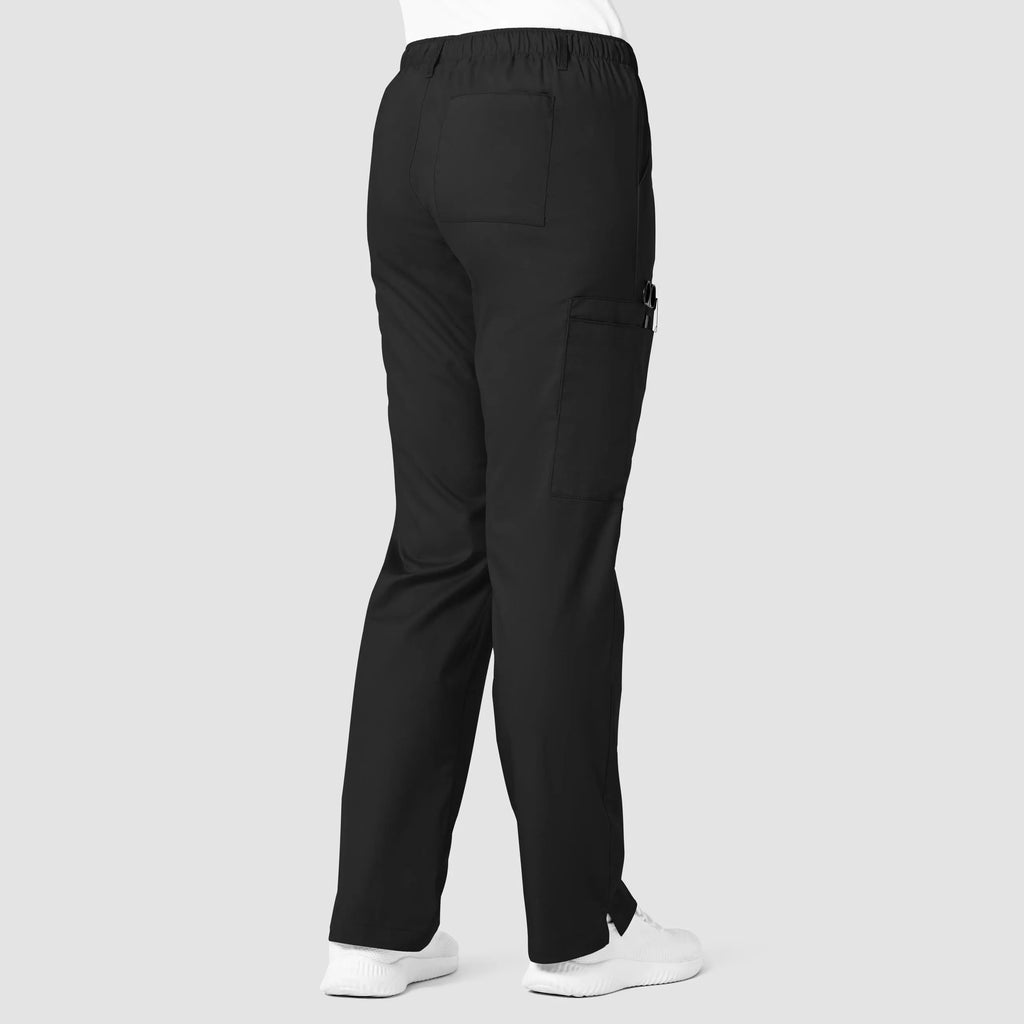 Wink Scrubs Women's Straight Leg Cargo Scrub Pant Black | scrub-supply.com