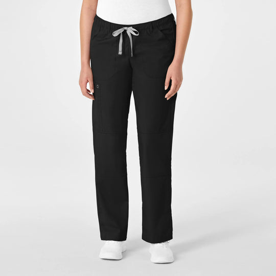 Wink Scrubs Women's Straight Leg Cargo Scrub Pant Black | scrub-supply.com