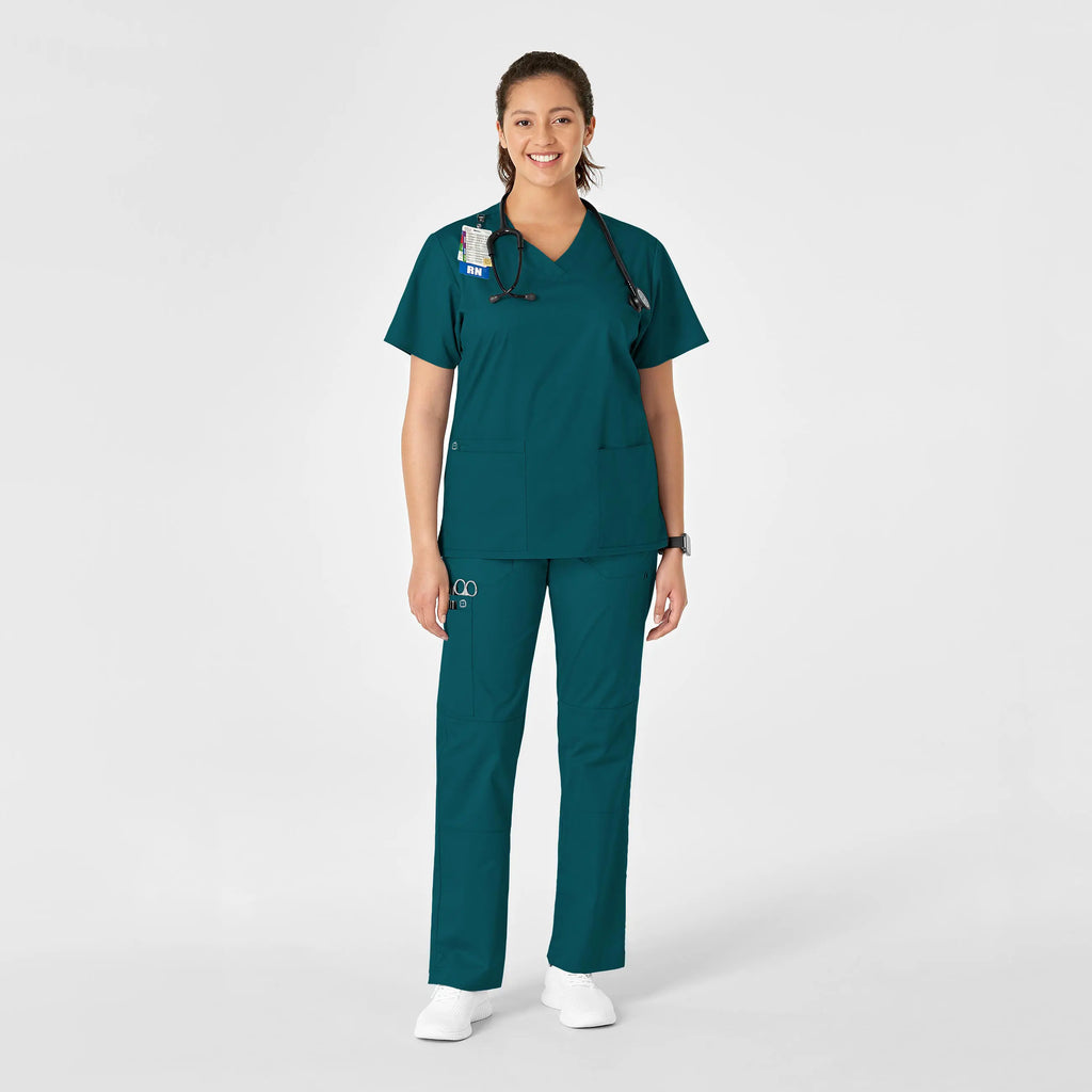 Wink Scrubs Women's Straight Leg Cargo Scrub Pant Caribbean Blue | scrub-supply.com