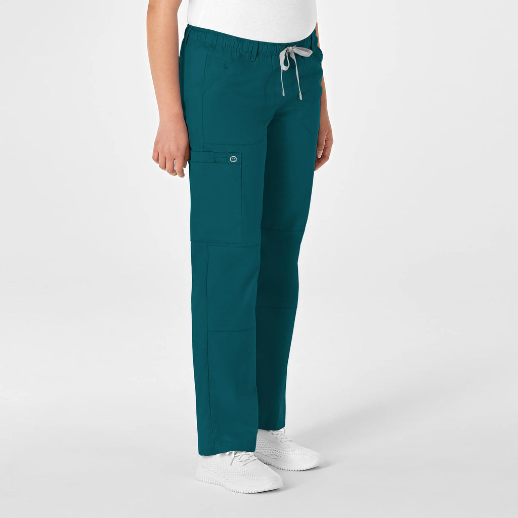 Wink Scrubs Women's Straight Leg Cargo Scrub Pant Caribbean Blue | scrub-supply.com