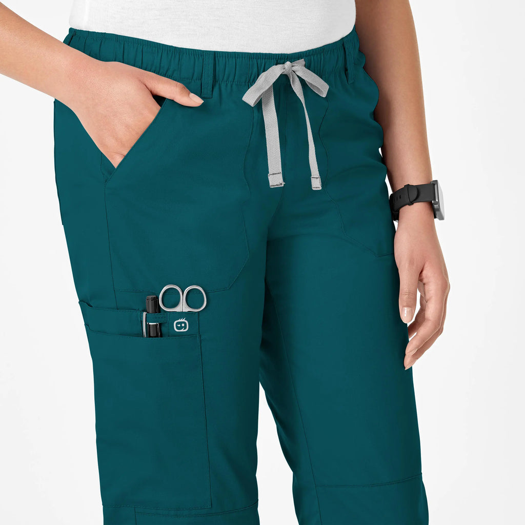 Wink Scrubs Women's Straight Leg Cargo Scrub Pant Caribbean Blue | scrub-supply.com