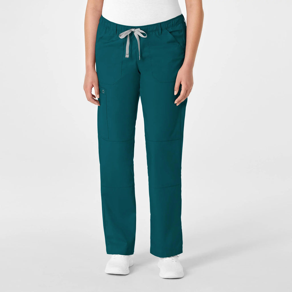 Wink Scrubs Women's Straight Leg Cargo Scrub Pant Caribbean Blue | scrub-supply.com