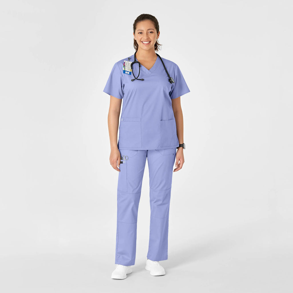 Wink Scrubs Women's Straight Leg Cargo Scrub Pant Ceil Blue | scrub-supply.com