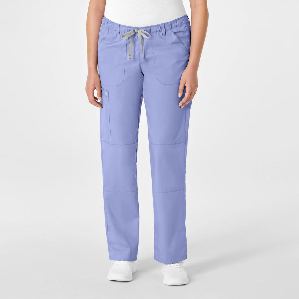 Wink Scrubs Women's Straight Leg Cargo Scrub Pant Ceil Blue | scrub-supply.com