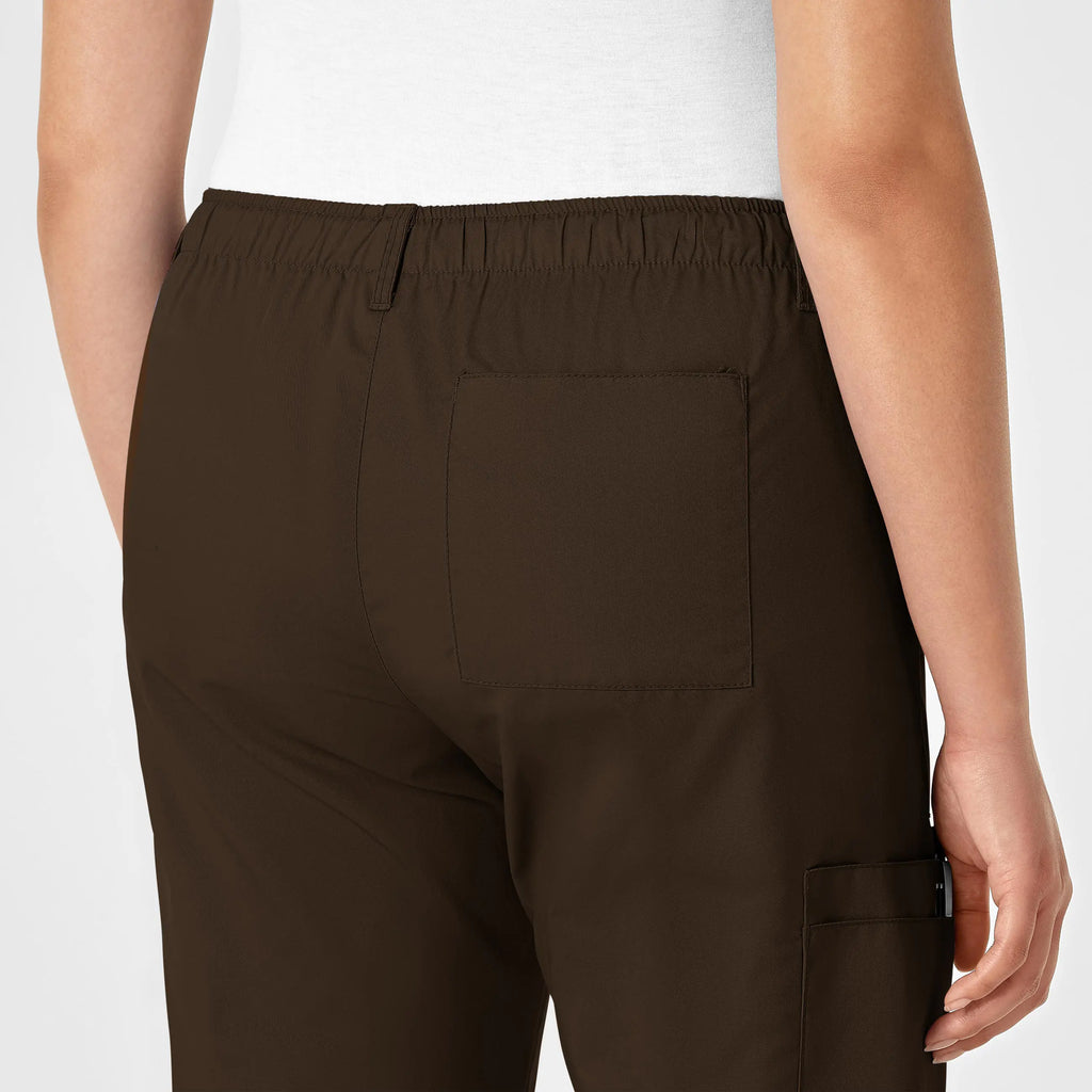 Wink Scrubs Women's Straight Leg Cargo Scrub Pant Chocolate | scrub-supply.com