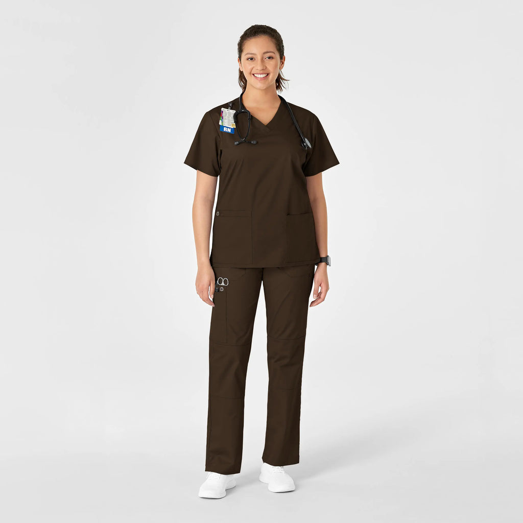 Wink Scrubs Women's Straight Leg Cargo Scrub Pant Chocolate | scrub-supply.com