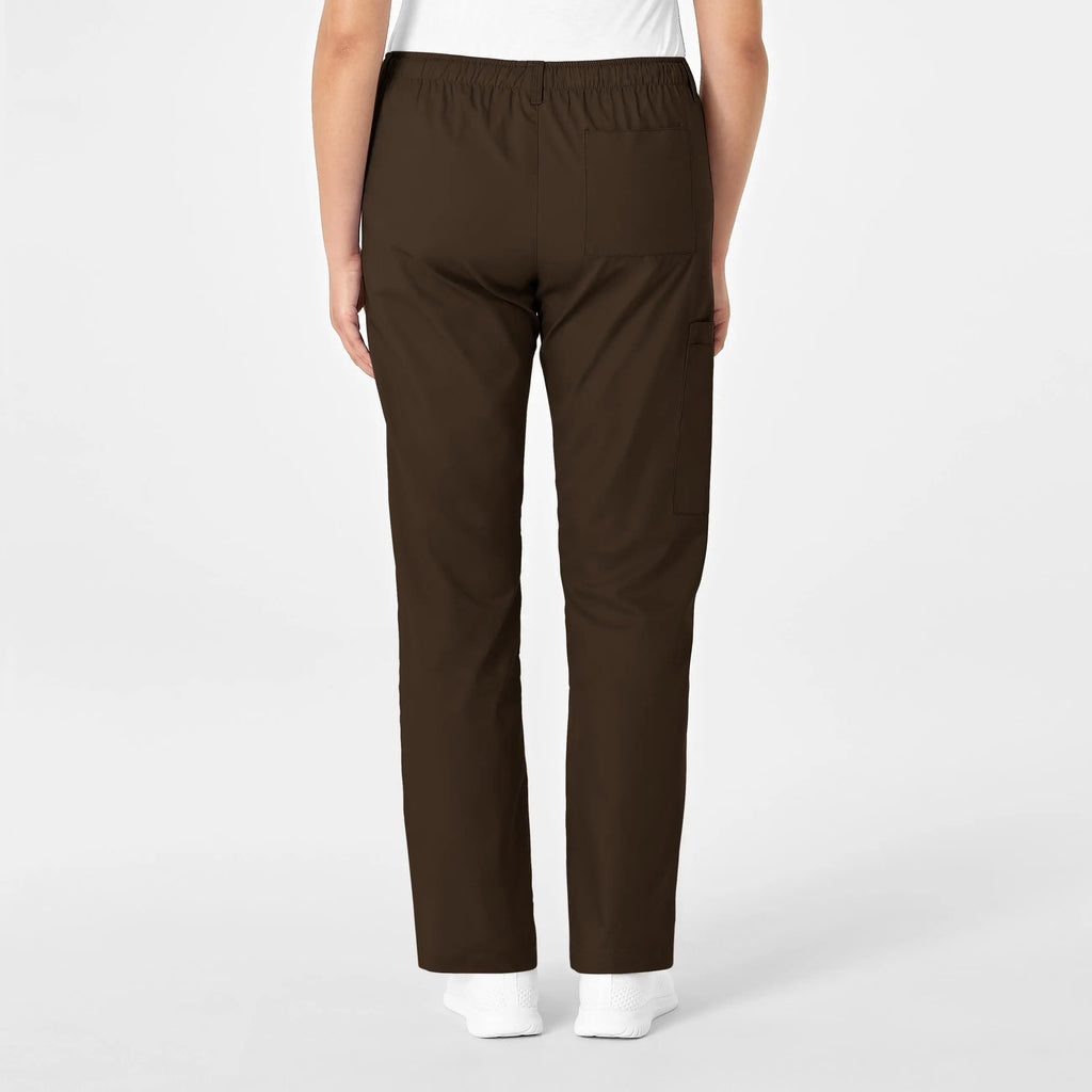 Wink Scrubs Women's Straight Leg Cargo Scrub Pant Chocolate | scrub-supply.com