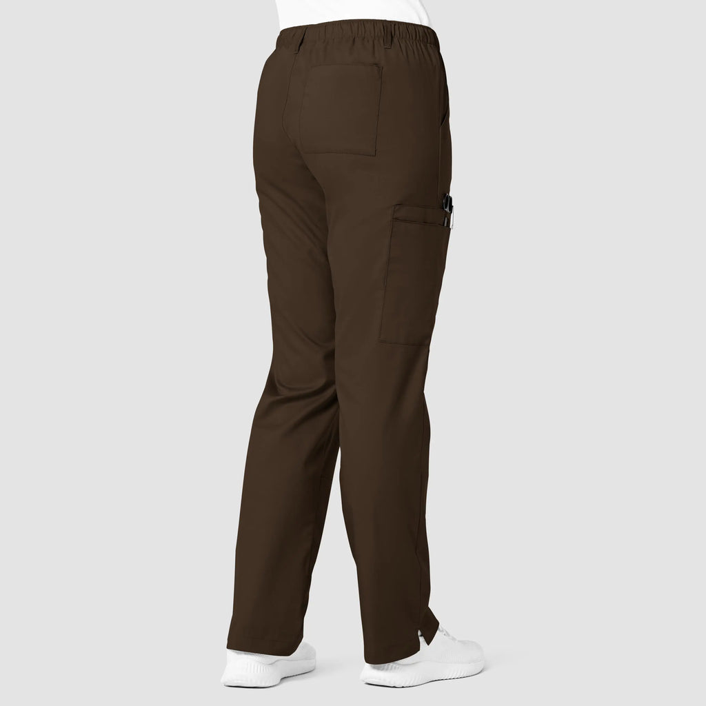 Wink Scrubs Women's Straight Leg Cargo Scrub Pant Chocolate | scrub-supply.com