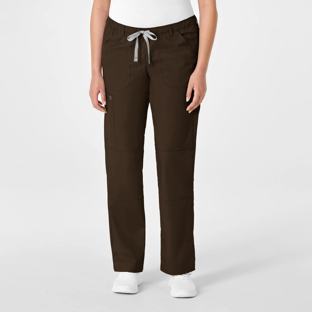 Wink Scrubs Women's Straight Leg Cargo Scrub Pant Chocolate | scrub-supply.com