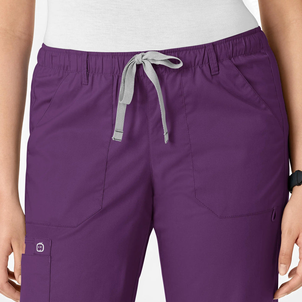 Wink Scrubs Women's Straight Leg Cargo Scrub Pant Eggplant | scrub-supply.com