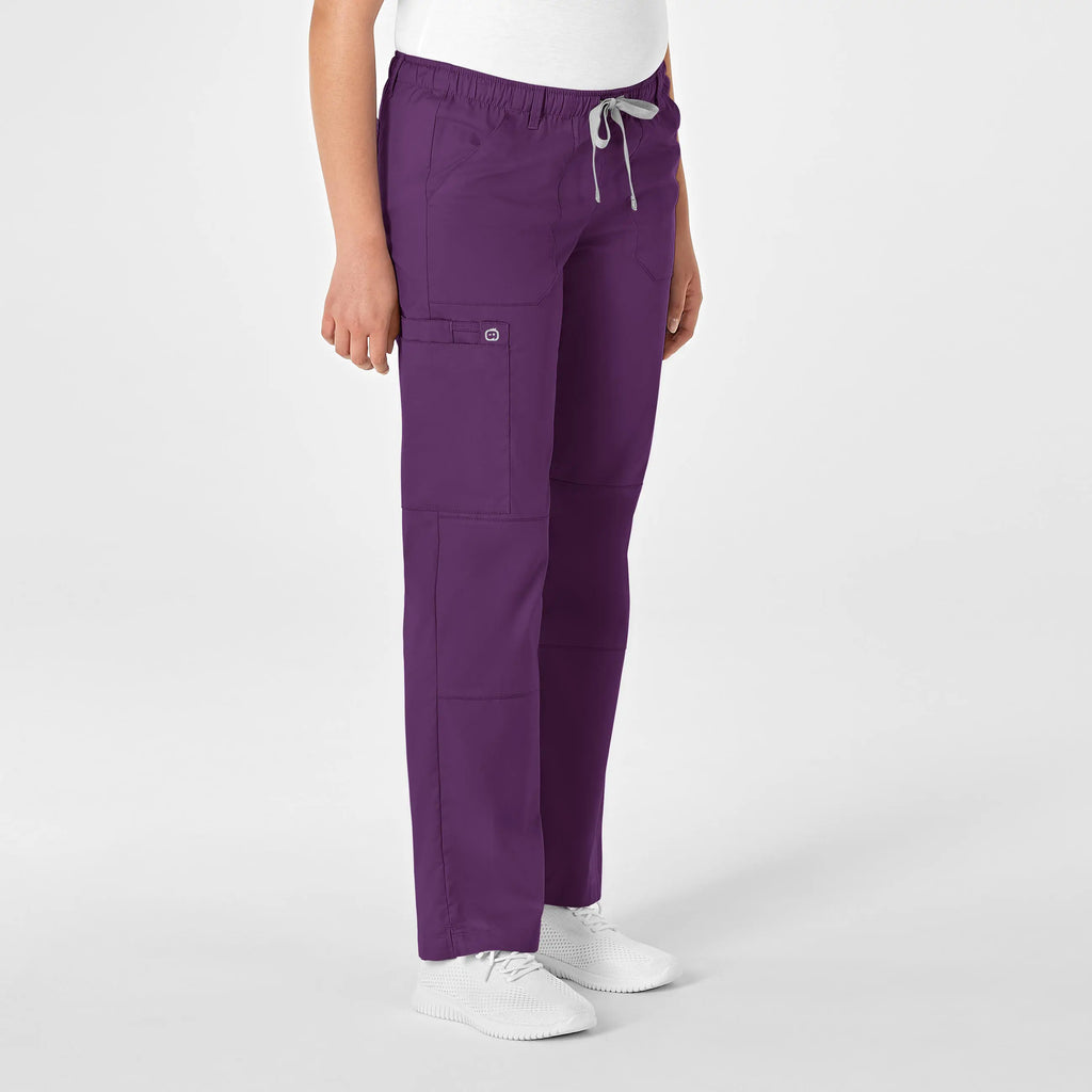 Wink Scrubs Women's Straight Leg Cargo Scrub Pant Eggplant | scrub-supply.com