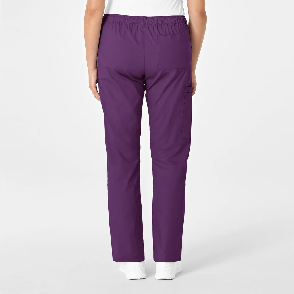 Wink Scrubs Women's Straight Leg Cargo Scrub Pant Eggplant | scrub-supply.com