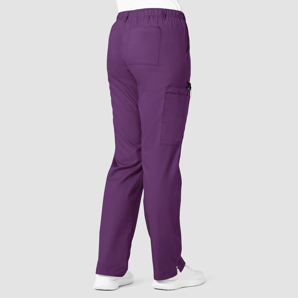 Wink Scrubs Women's Straight Leg Cargo Scrub Pant Eggplant | scrub-supply.com