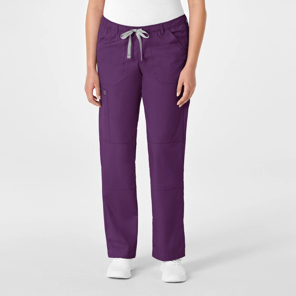 Wink Scrubs Women's Straight Leg Cargo Scrub Pant Eggplant | scrub-supply.com