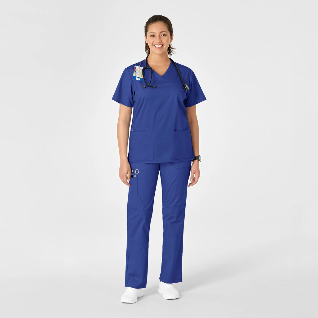 Wink Scrubs Women's Straight Leg Cargo Scrub Pant Galaxy Blue | scrub-supply.com