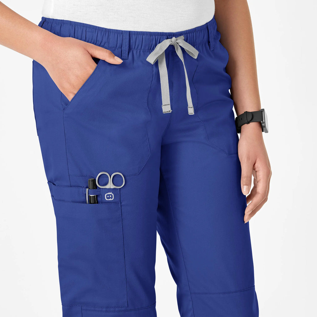 Wink Scrubs Women's Straight Leg Cargo Scrub Pant Galaxy Blue | scrub-supply.com