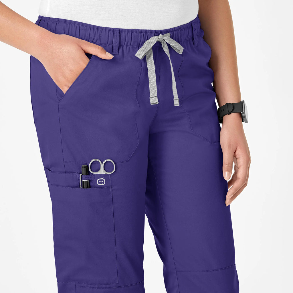 Wink Scrubs Women's Straight Leg Cargo Scrub Pant Grape | scrub-supply.com