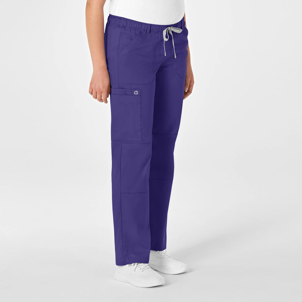 Wink Scrubs Women's Straight Leg Cargo Scrub Pant Grape | scrub-supply.com