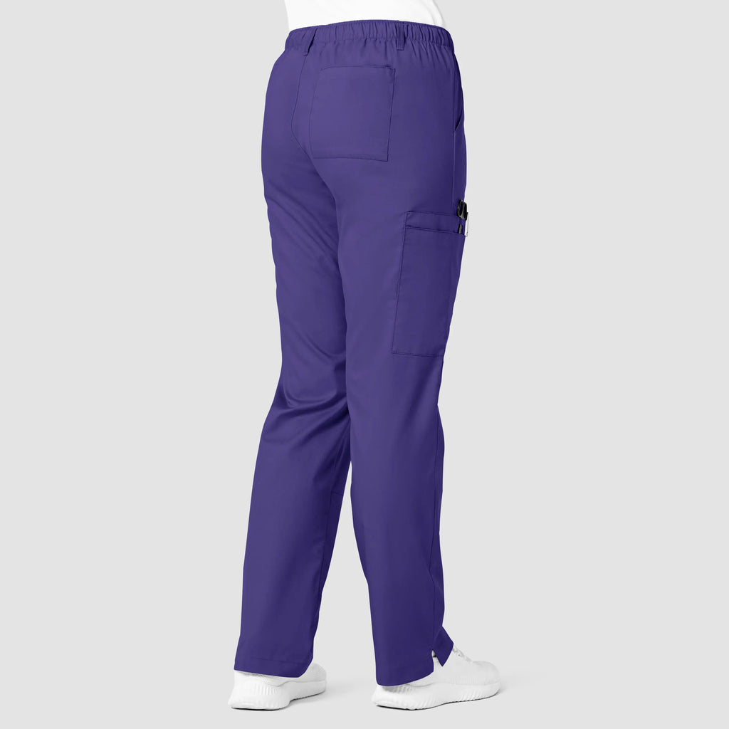 Wink Scrubs Women's Straight Leg Cargo Scrub Pant Grape | scrub-supply.com