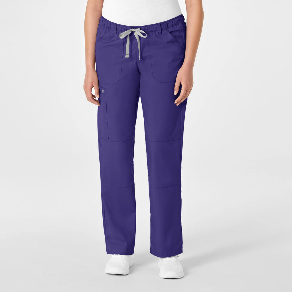 Wink Scrubs Women's Straight Leg Cargo Scrub Pant Grape | scrub-supply.com