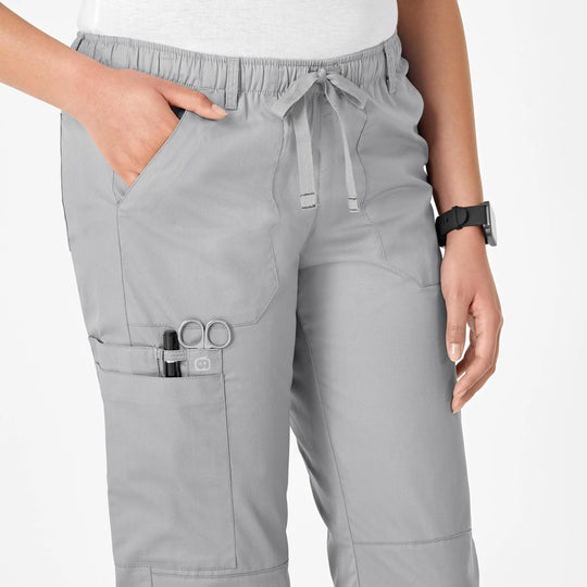 Wink Scrubs Women's Straight Leg Cargo Scrub Pant Grey | scrub-supply.com