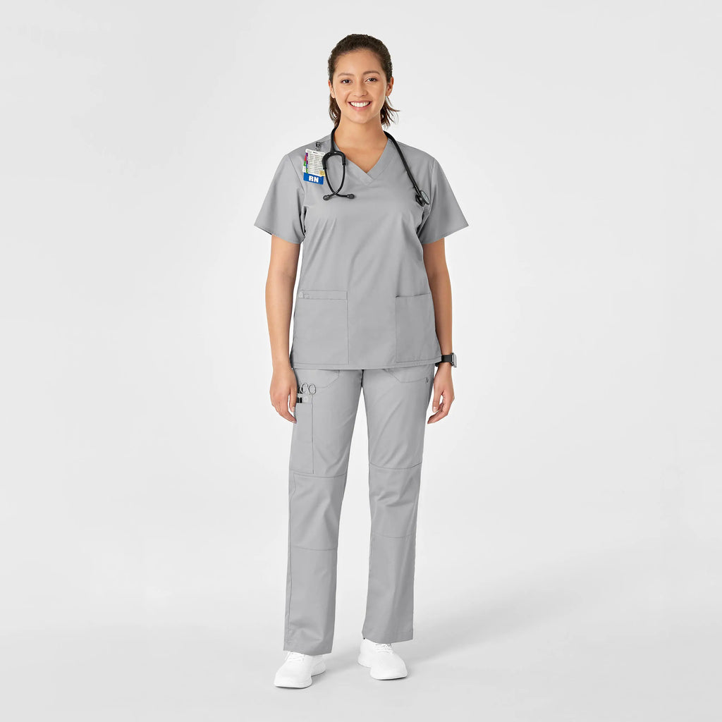 Wink Scrubs Women's Straight Leg Cargo Scrub Pant Grey | scrub-supply.com