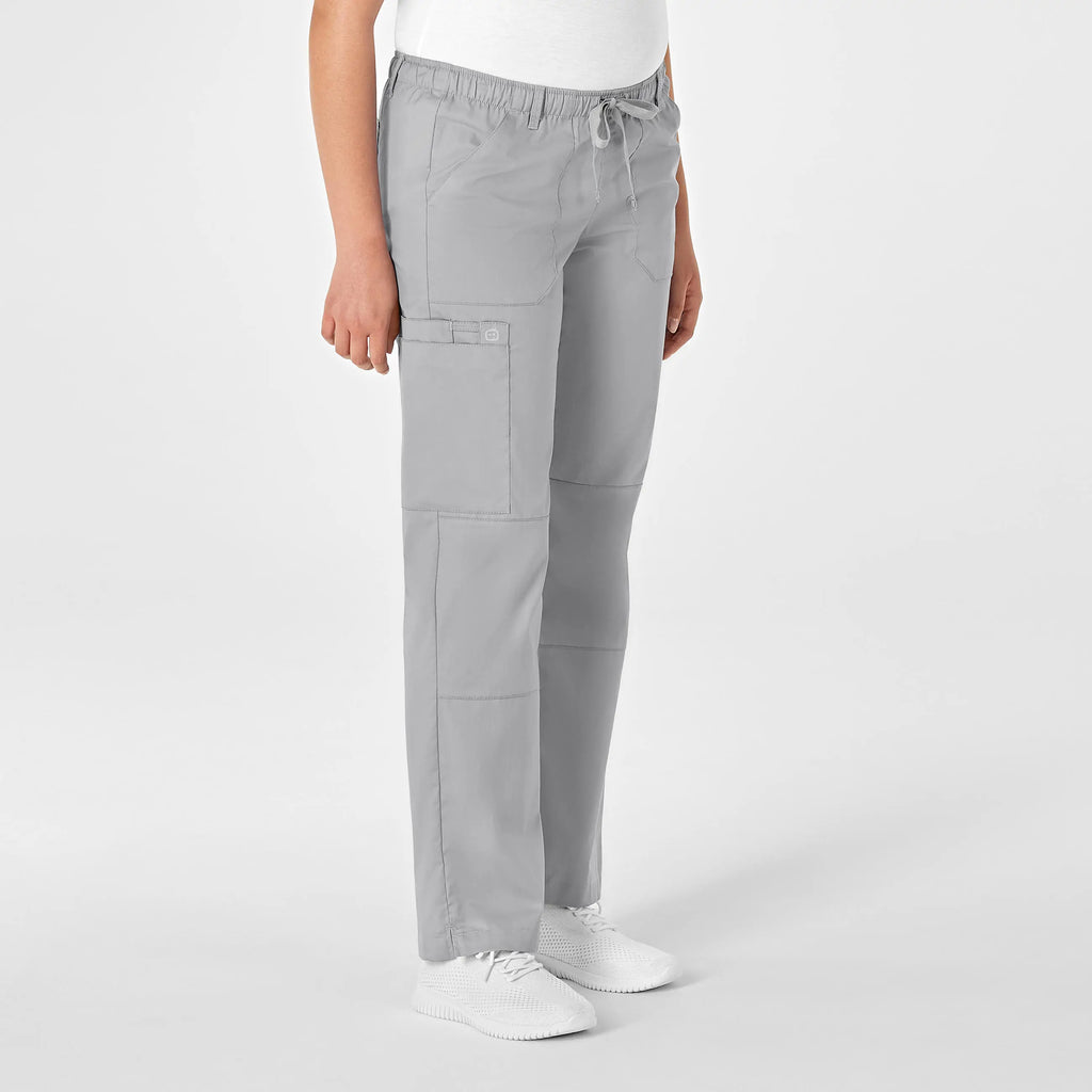 Wink Scrubs Women's Straight Leg Cargo Scrub Pant Grey | scrub-supply.com