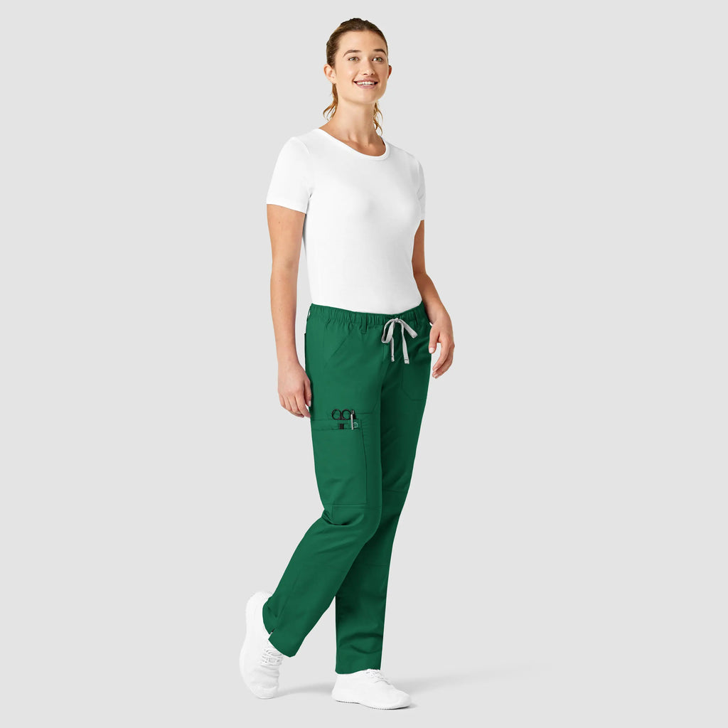 Wink Scrubs Women's Straight Leg Cargo Scrub Pant Hunter | scrub-supply.com