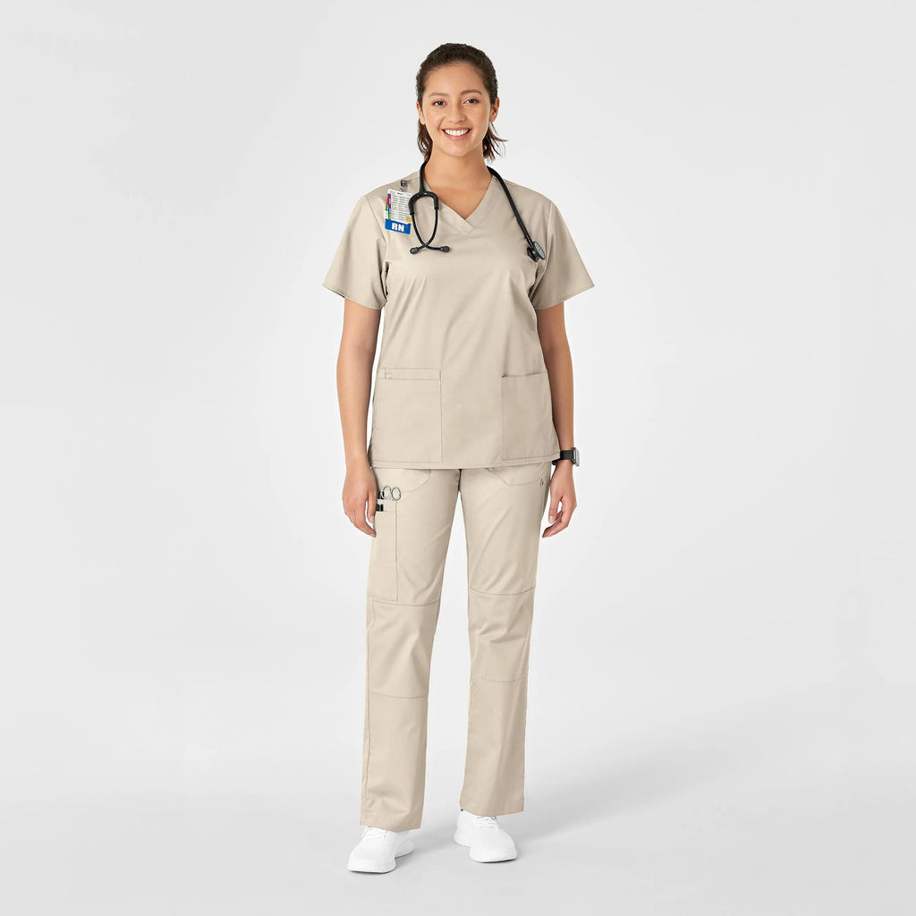 Wink Scrubs Women's Straight Leg Cargo Scrub Pant Khaki | scrub-supply.com