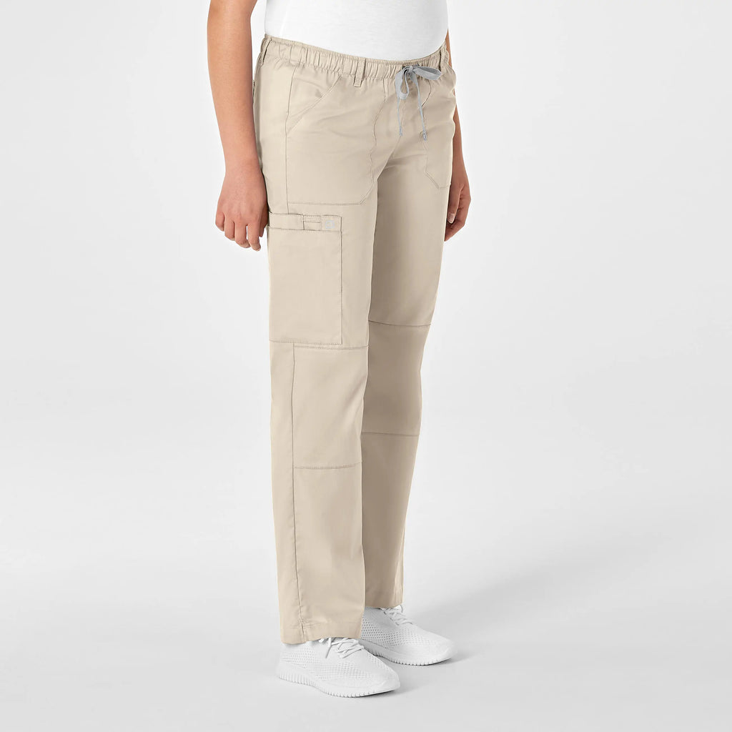 Wink Scrubs Women's Straight Leg Cargo Scrub Pant Khaki | scrub-supply.com